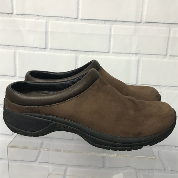 merrell womens leather clogs